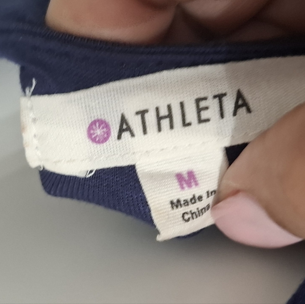 Athleta Mix & Mingle Maxi dress Blue Batik print size M - Picture 10 of 10